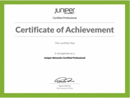 Juniper Networks Certified Professional (JNCIP)